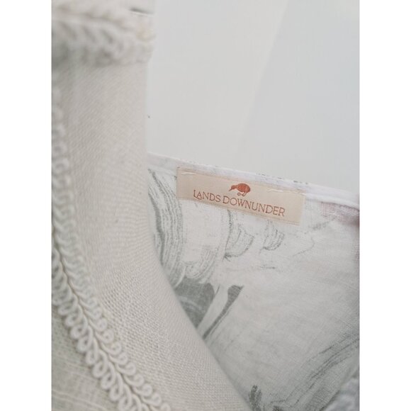 Lands Downunder Linen Sleeveless Lagenlook Relaxed Oversize Italy Gray Dress S - Picture 8 of 10